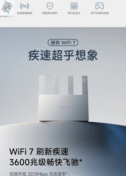 Xiaomi Router BE3600 WiFi 7 Dual - Band Qualcomm quad - core Gaming Acceleration 3570Mbps Dual WAN LAN Mesh Network Repeater VPN - Ai - TechWorld