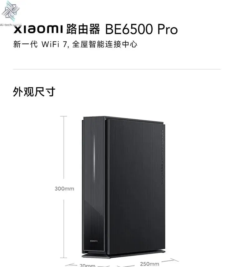 Xiaomi Router BE6500 Pro Wifi 7 Hub Gateway IPTV 2.5G Ethernet Port 1GB Large Memory OFDMA IPV6 WPA3 Repeater Signal Amplifier - Ai - TechWorld