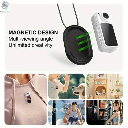 Xiaomi S70 Mini Recorder 2.7K Finger Action Camera Lightweight POV With Magnetic Belt 1.47 inch IPS Screen Bicycle Vlog Pet Cam Ai-TechWorld 