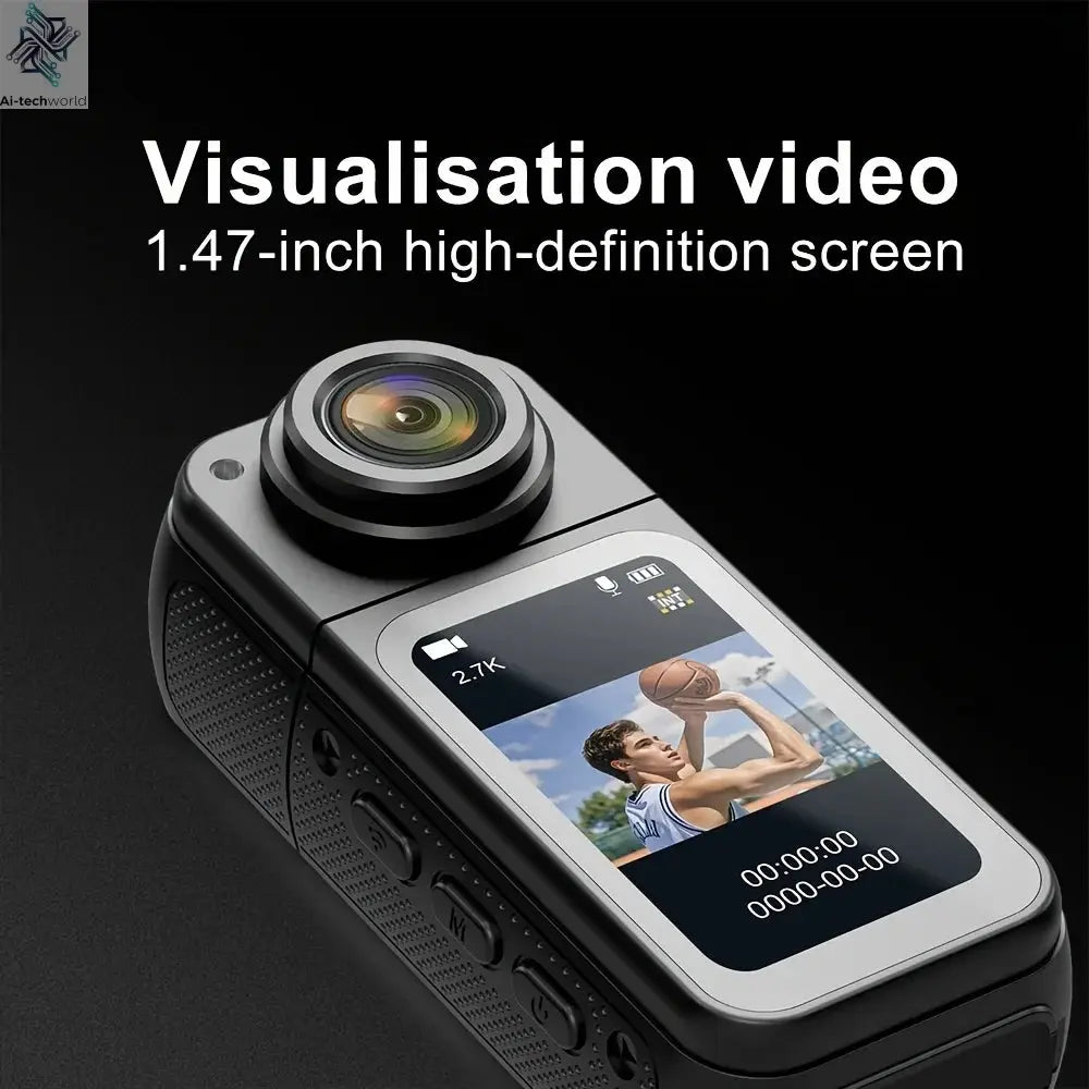 Xiaomi S70 Mini Recorder 2.7K Finger Action Camera Lightweight POV With Magnetic Belt 1.47 inch IPS Screen Bicycle Vlog Pet Cam Ai-TechWorld 