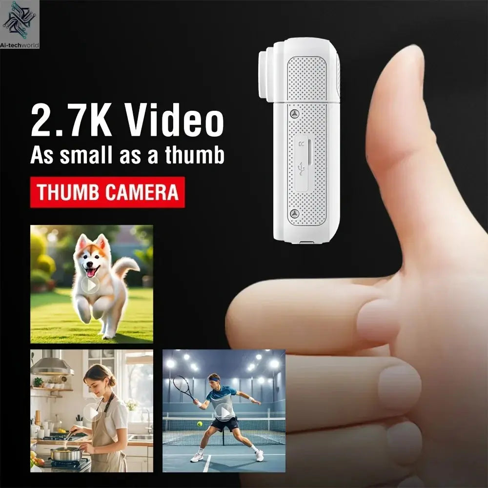 Xiaomi S70 Mini Recorder 2.7K Finger Action Camera Lightweight POV With Magnetic Belt 1.47 inch IPS Screen Bicycle Vlog Pet Cam Ai-TechWorld 