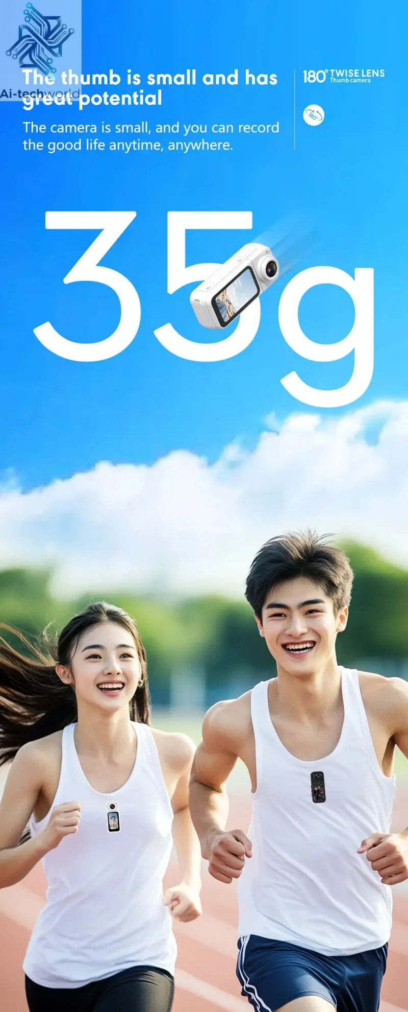 Xiaomi S70 Mini Recorder 2.7K Finger Action Camera Lightweight POV With Magnetic Belt 1.47 inch IPS Screen Bicycle Vlog Pet Cam Ai-TechWorld 