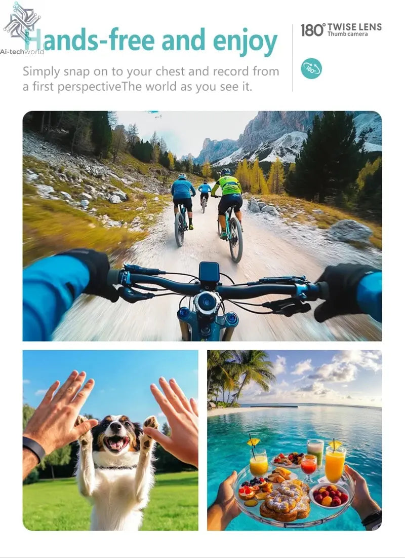 Xiaomi S70 Mini Recorder 2.7K Finger Action Camera Lightweight POV With Magnetic Belt 1.47 inch IPS Screen Bicycle Vlog Pet Cam Ai-TechWorld 