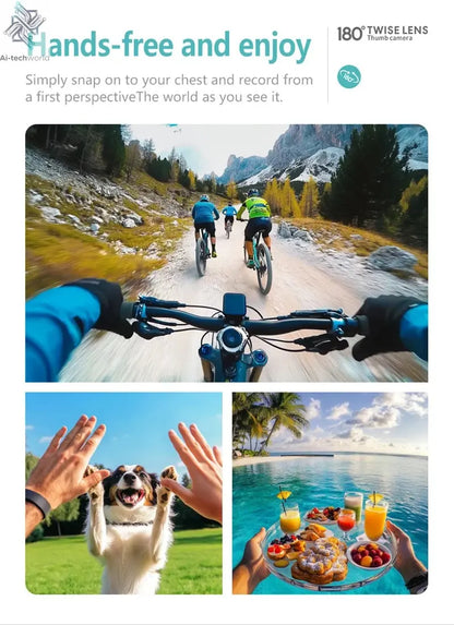 Xiaomi S70 Mini Recorder 2.7K Finger Action Camera Lightweight POV With Magnetic Belt 1.47 inch IPS Screen Bicycle Vlog Pet Cam Ai-TechWorld 