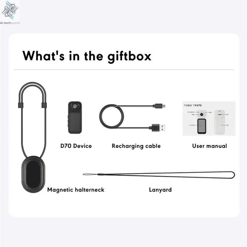 Xiaomi S70 Mini Recorder 2.7K Finger Action Camera Lightweight POV With Magnetic Belt 1.47 inch IPS Screen Bicycle Vlog Pet Cam Ai-TechWorld 