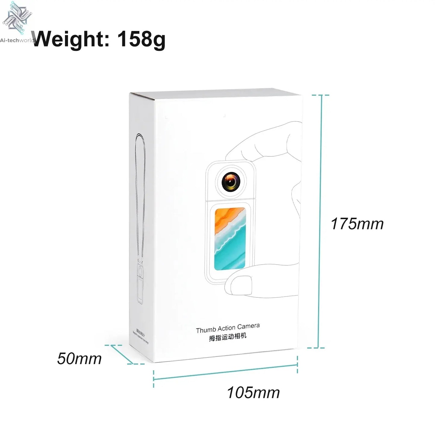 Xiaomi S70 Mini Recorder 2.7K Finger Action Camera Lightweight POV With Magnetic Belt 1.47 inch IPS Screen Bicycle Vlog Pet Cam Ai-TechWorld 