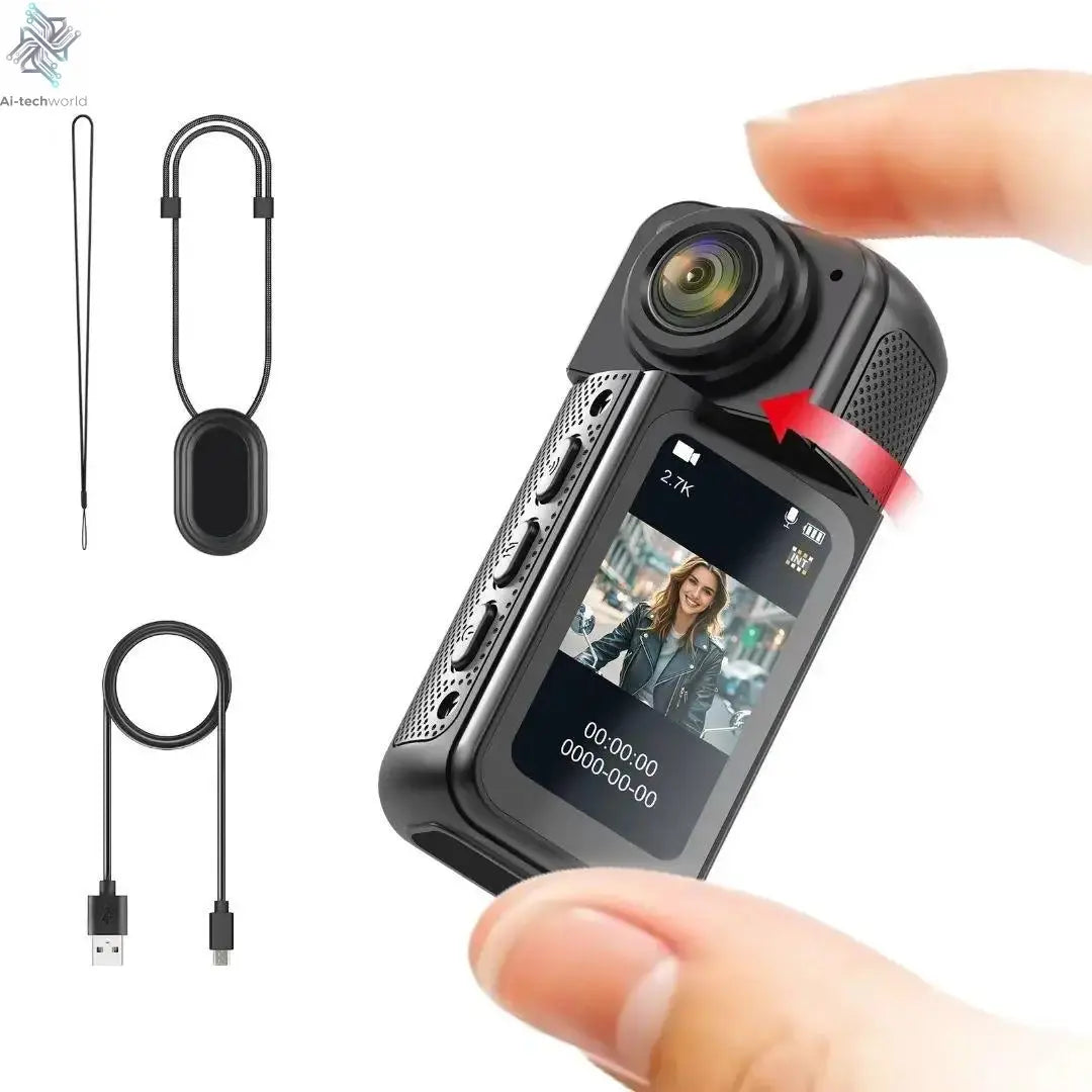 Xiaomi S70 Mini Recorder 2.7K Finger Action Camera Lightweight POV With Magnetic Belt 1.47 inch IPS Screen Bicycle Vlog Pet Cam Ai-TechWorld 