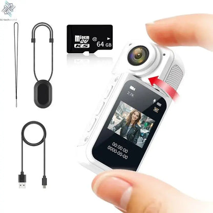 Xiaomi S70 Mini Recorder 2.7K Finger Action Camera Lightweight POV With Magnetic Belt 1.47 inch IPS Screen Bicycle Vlog Pet Cam Ai-TechWorld 