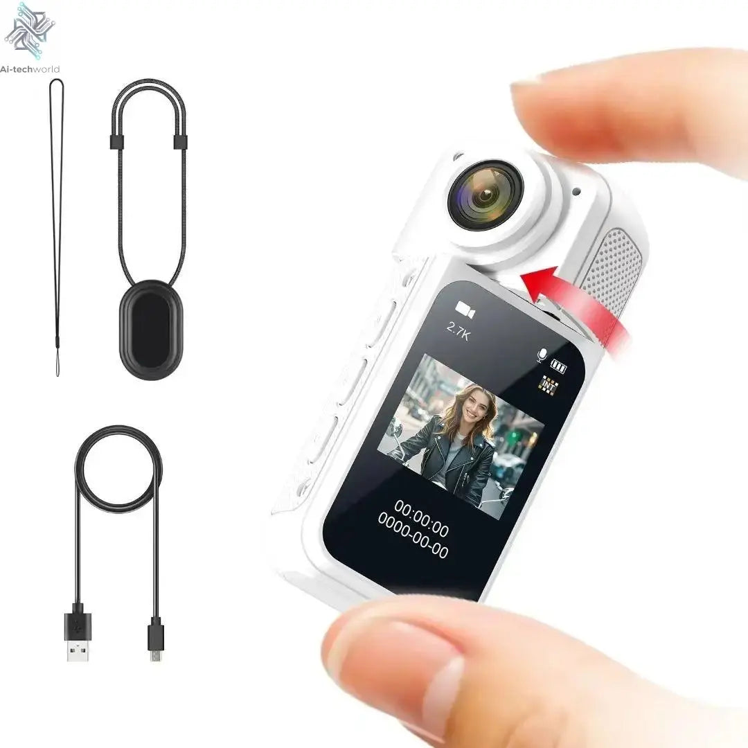 Xiaomi S70 Mini Recorder 2.7K Finger Action Camera Lightweight POV With Magnetic Belt 1.47 inch IPS Screen Bicycle Vlog Pet Cam Ai-TechWorld 
