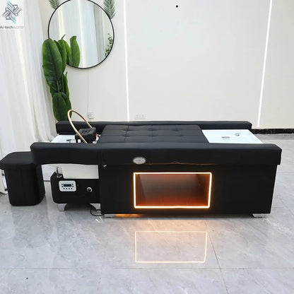 XinSheng Head SPA Salon Hair Washing Bed Shampoo Bed Thai Massage Table Barbershop Commercial Furniture with Foot Bath Basin Ai-TechWorld 