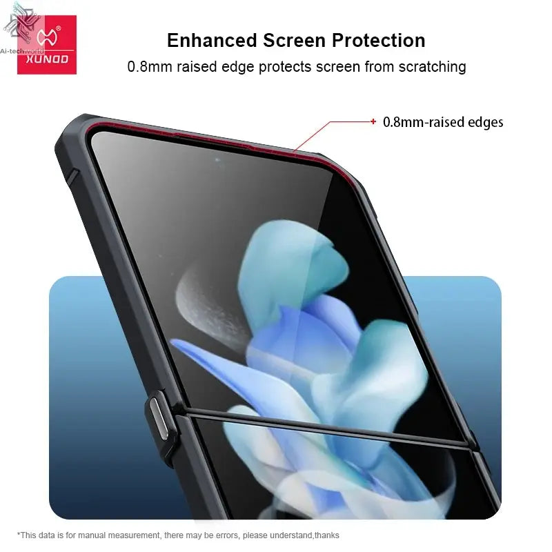 Xundd For Samsung Galaxy Z Flip 7 5 Z Flip 6 7 5G Case Airbag Shockproof Acrylic+TPU+Glass Back Cover For Flip5 z플립 5 7 케이스 Ai-TechWorld 