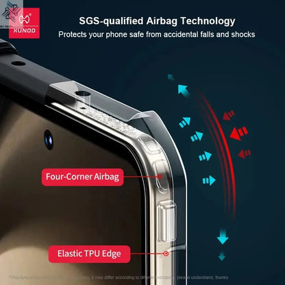 Xundd For Samsung Galaxy Z Fold 3 4 5 6 Fold 7 Foldable Case Airbag Anti-drop Camera Protect Acrylic&TPU Cover For 폴드5 케이스 Ai-TechWorld 