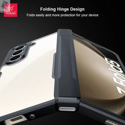 Xundd For Samsung Galaxy Z Fold 3 4 5 6 Fold 7 Foldable Case Airbag Anti-drop Camera Protect Acrylic&TPU Cover For 폴드5 케이스 Ai-TechWorld 