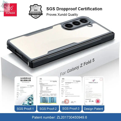 Xundd For Samsung Galaxy Z Fold 3 4 5 6 Fold 7 Foldable Case Airbag Anti-drop Camera Protect Acrylic&TPU Cover For 폴드5 케이스 Ai-TechWorld 