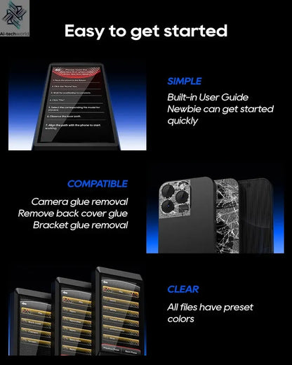 Xwitzeal® V8 Newly Laser Machine for iPhone 8-17 Pro Max Back Glass Repair&Camera Len w/Breaking Pen, Iron Mold,Air Filter, etc Ai-TechWorld 