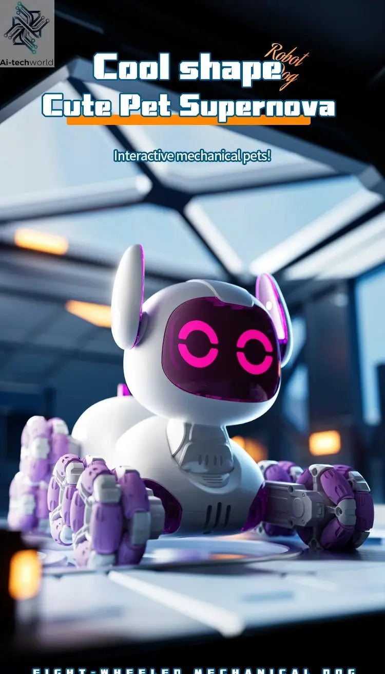 Y9 RC Robot Dog Toy 2.4G Radio Remote Control 8WD Mechanical Pet Dog Touch-sense Music Stunt Electric Toy for Girl Boy Kids Gift Ai-TechWorld 