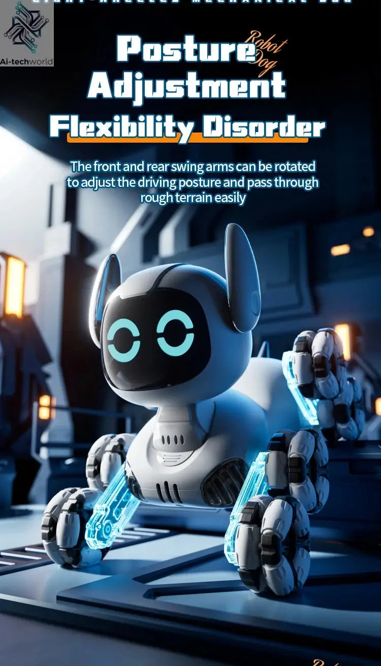 Y9 RC Robot Dog Toy 2.4G Radio Remote Control 8WD Mechanical Pet Dog Touch-sense Music Stunt Electric Toy for Girl Boy Kids Gift Ai-TechWorld 