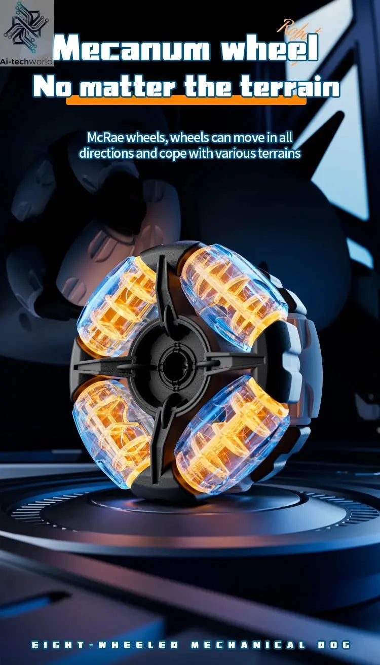 Y9 RC Robot Dog Toy 2.4G Radio Remote Control 8WD Mechanical Pet Dog Touch-sense Music Stunt Electric Toy for Girl Boy Kids Gift Ai-TechWorld 