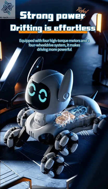 Y9 RC Robot Dog Toy 2.4G Radio Remote Control 8WD Mechanical Pet Dog Touch-sense Music Stunt Electric Toy for Girl Boy Kids Gift Ai-TechWorld 