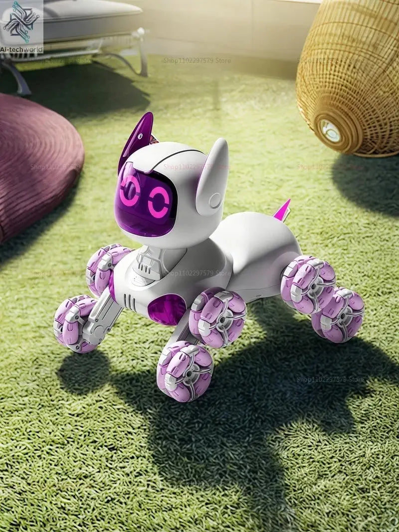 Y9 RC Robot Dog Toy 2.4G Radio Remote Control 8WD Mechanical Pet Dog Touch-sense Music Stunt Electric Toy for Girl Boy Kids Gift Ai-TechWorld 