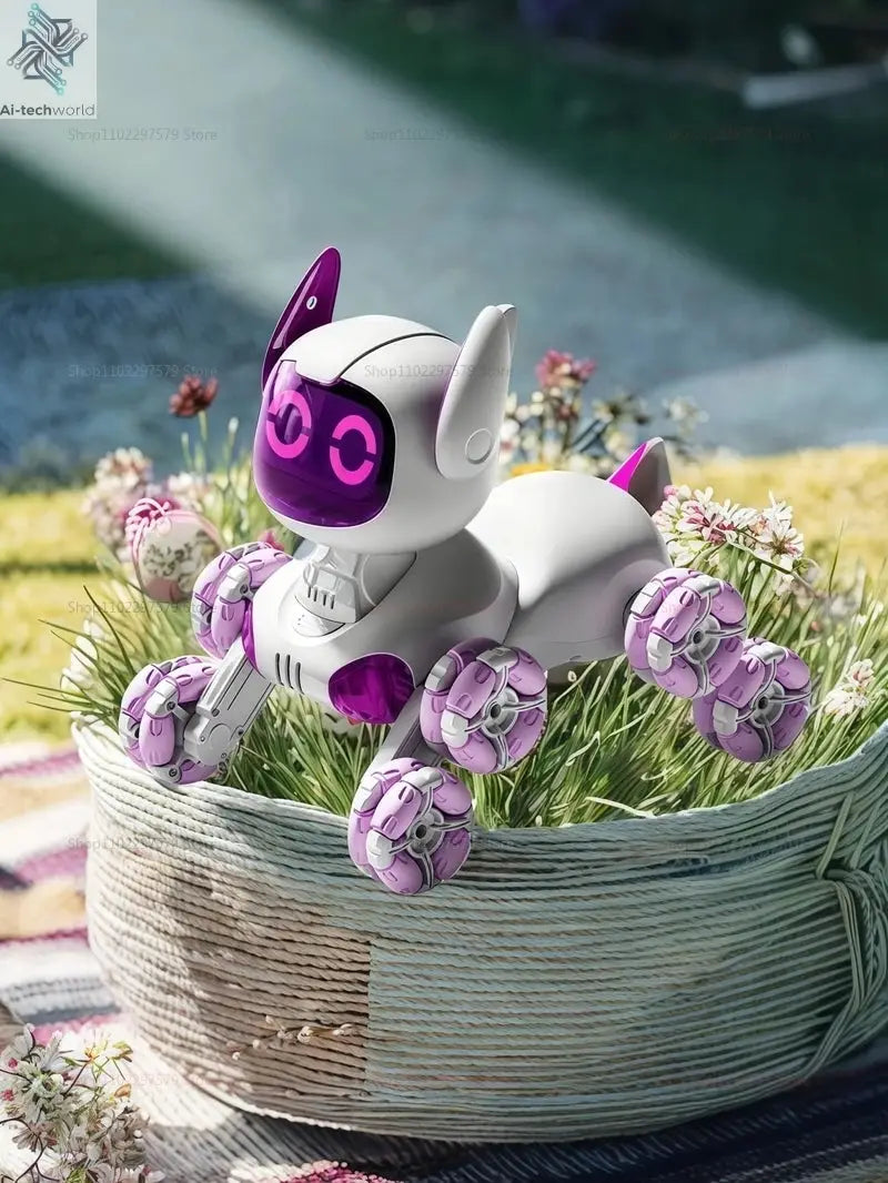 Y9 RC Robot Dog Toy 2.4G Radio Remote Control 8WD Mechanical Pet Dog Touch-sense Music Stunt Electric Toy for Girl Boy Kids Gift Ai-TechWorld 