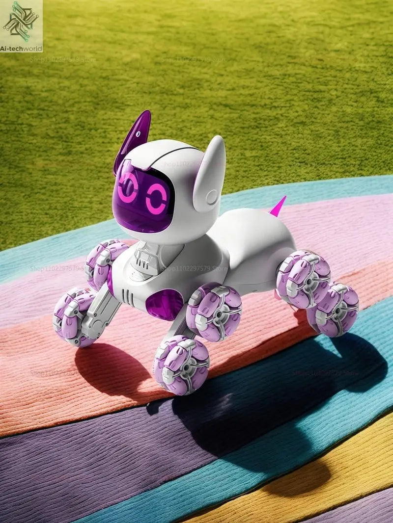 Y9 RC Robot Dog Toy 2.4G Radio Remote Control 8WD Mechanical Pet Dog Touch-sense Music Stunt Electric Toy for Girl Boy Kids Gift Ai-TechWorld 