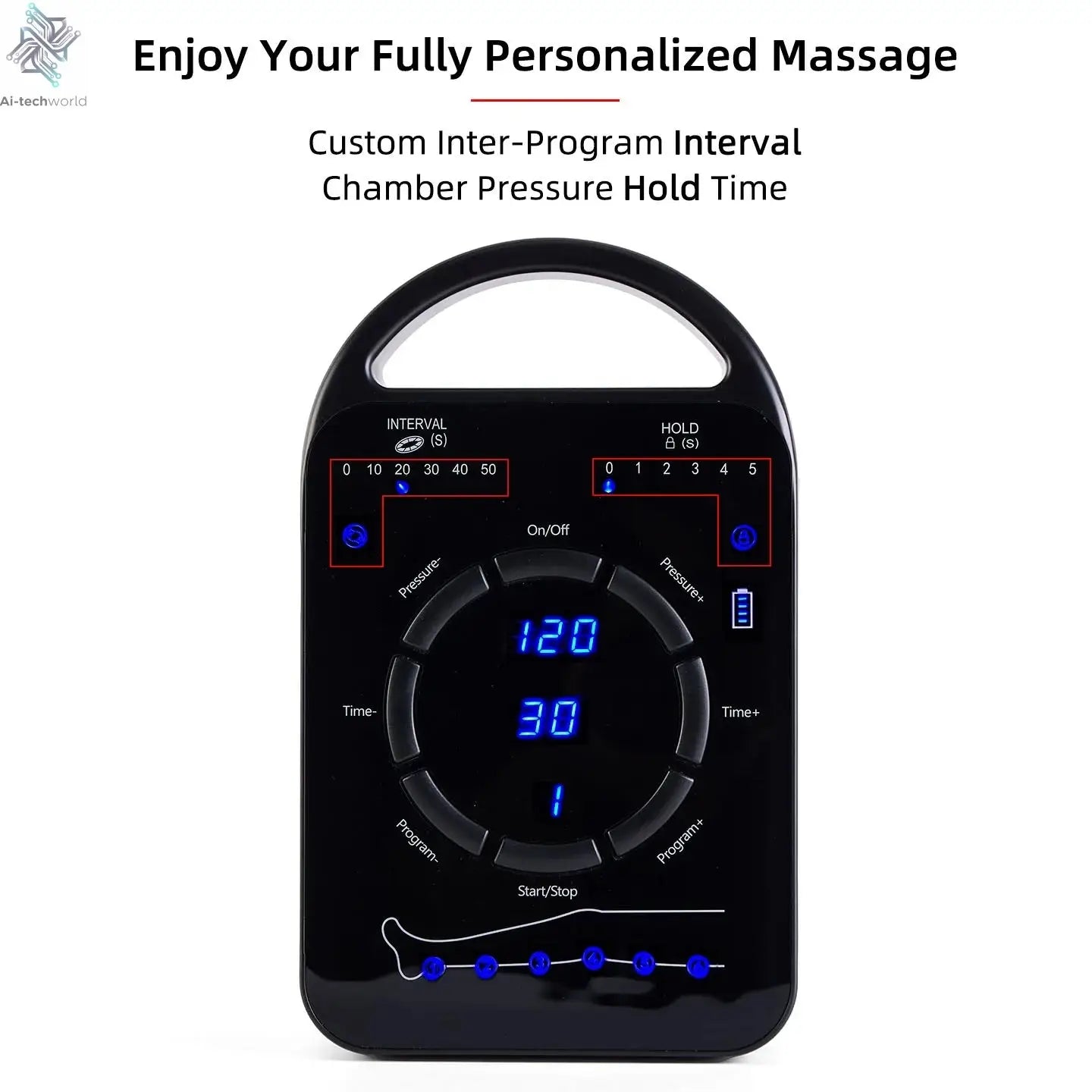 YITI Legs Pressotherapy for Lymphatic Drainage and Sports Recovery Full Leg Massager to Relieve Pain Relax Muscles with 6 Cavity Ai-TechWorld 