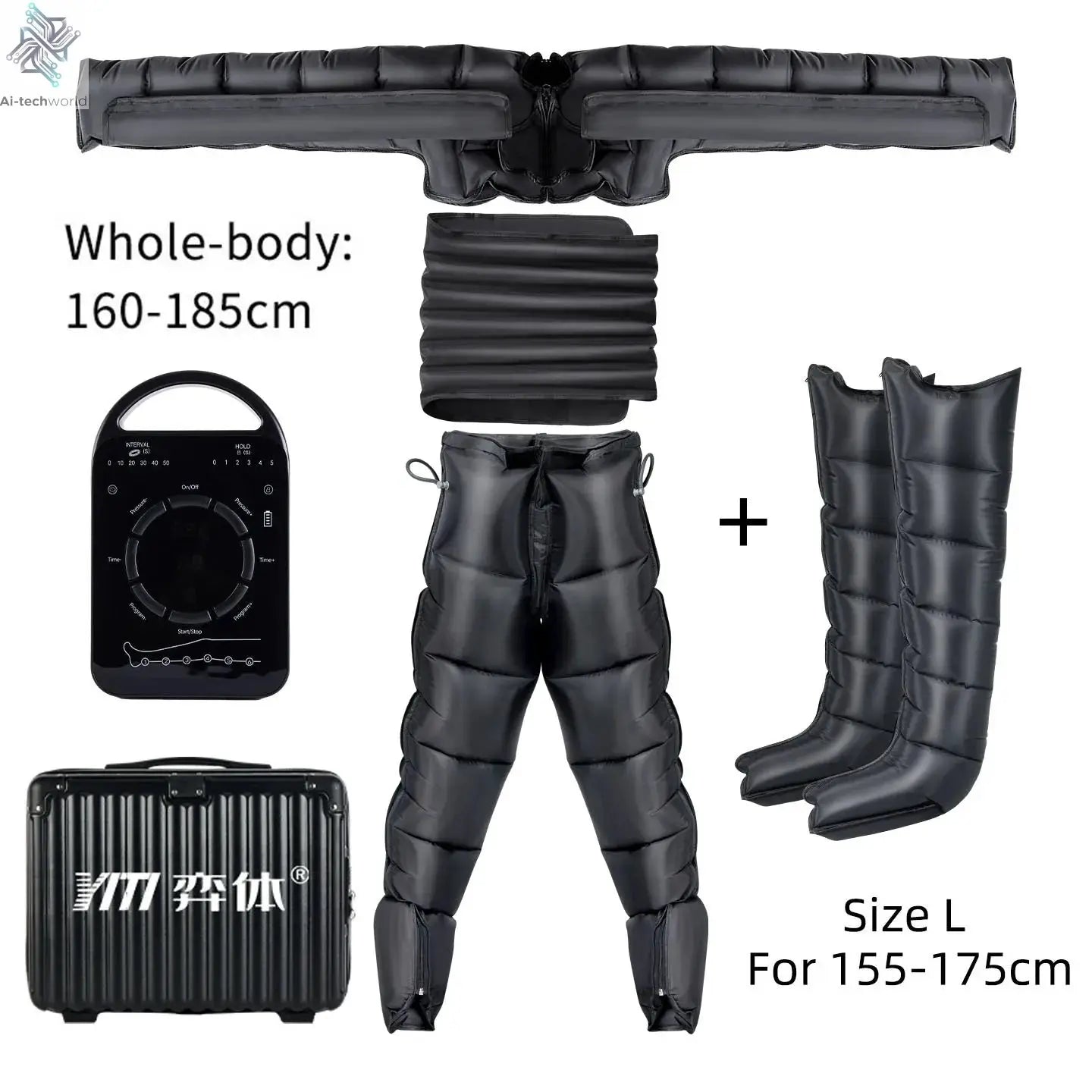 YITI Legs Pressotherapy for Lymphatic Drainage and Sports Recovery Full Leg Massager to Relieve Pain Relax Muscles with 6 Cavity Ai-TechWorld 