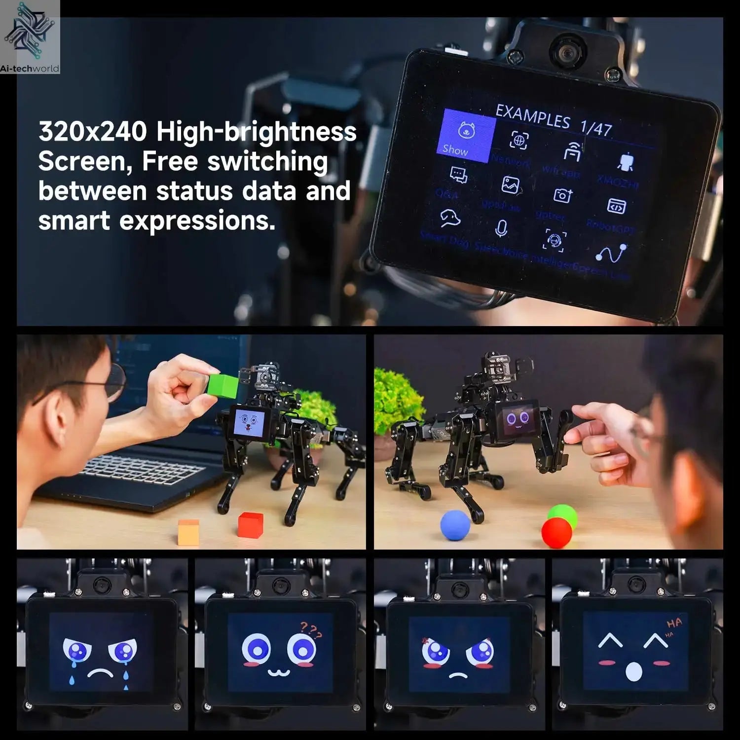 Yahboom DOGZILLA-Lite Quadruped Bionic Robot Dog AI Vision Large Model Intelligent Programming Electronic Kit for Raspberry Pi Ai-TechWorld 