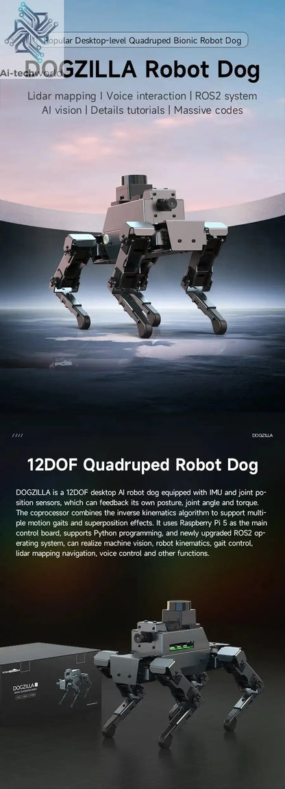 Yahboom DOGZILLA S1 S2 12DOF Robot Dog Ai-TechWorld 