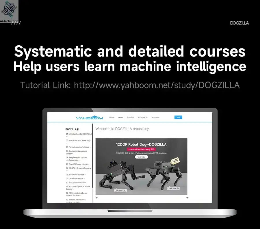 Yahboom DOGZILLA S1 S2 12DOF Robot Dog Ai-TechWorld 
