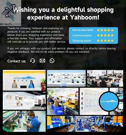 Yahboom Quadruped Robot Dog Bionic Intelligent Programming AI Large Model with Robotic Arm Powered by Raspberry Pi CM5 Module Ai-TechWorld 