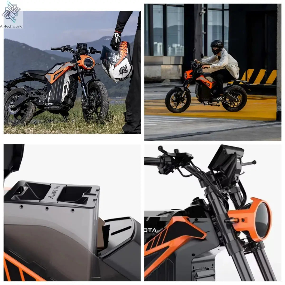 Z1 3000W Mid-Drive Electric Motorcycle 72V 35Ah 80km/h CBS Brake 220Nm Torque 200kg Load Capacity Ai-TechWorld 