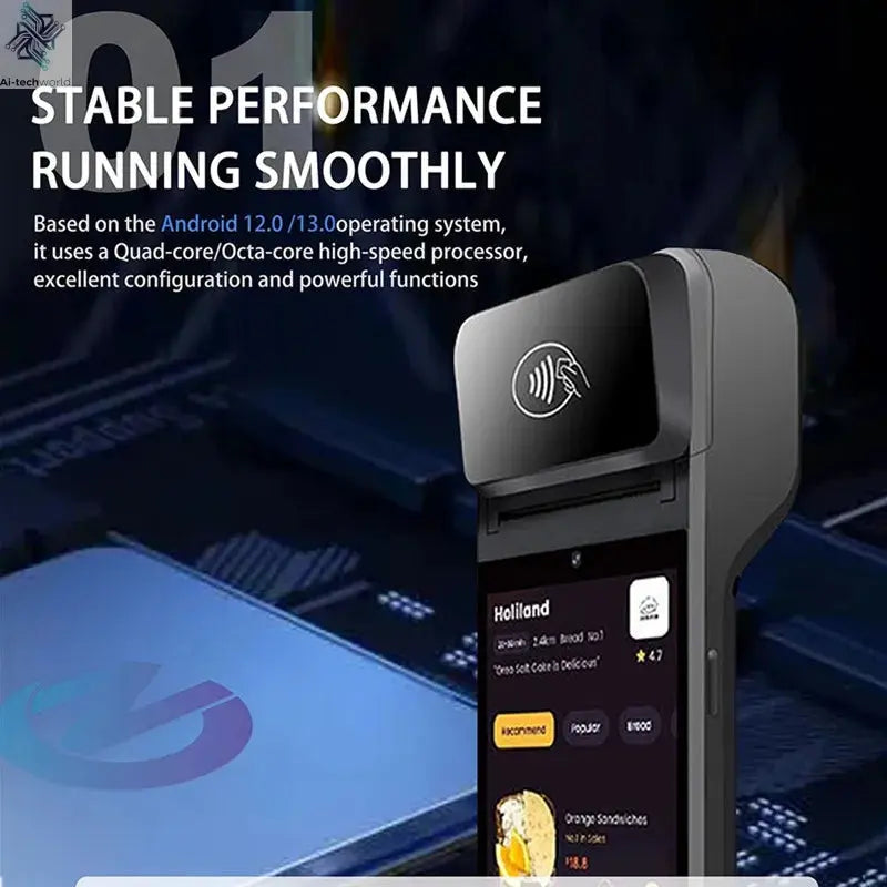 Z92 Android 13 Handheld Terminal POS Printer Portable 58mm Thermal Receipt Printer 4G Bluetooth NFC Ticket Bill POS PDA Ai-TechWorld 