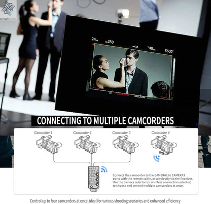 ZC-4 for Sony Camcorder Lanc Zoom Controller Replaces Sony RM-30BP for Video Zoom, Focus, IRIS, Recording, ND, White Balance Ai-TechWorld 