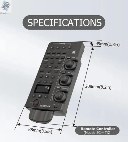 ZC-4 for Sony Camcorder Lanc Zoom Controller Replaces Sony RM-30BP for Video Zoom, Focus, IRIS, Recording, ND, White Balance Ai-TechWorld 