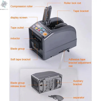 ZCUT-9 Automatic Adhesive Tape Machine Auto 6-60mm Tape Cutter Packaging Cutting Machine Electric 110V 220V Tools for Factory Ai-TechWorld 