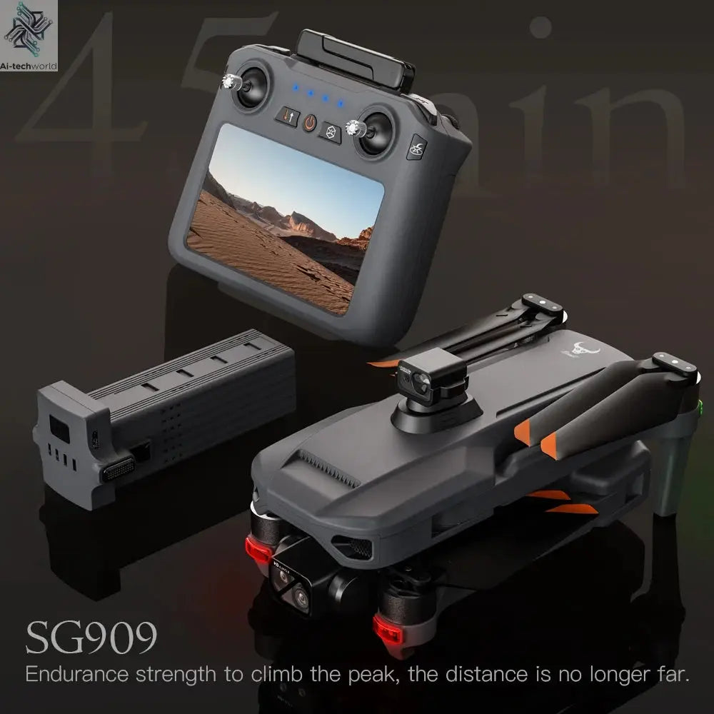 ZLL SG909 MAX GPS Drone With 4K Camera 6KM Touch Screen RC Profesional Drone 360° obstacle avoidance Foldable RC Quadcopter Ai-TechWorld 
