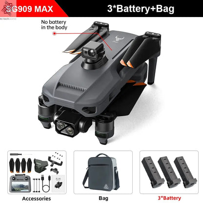 ZLL SG909 MAX GPS Drone With 4K Camera 6KM Touch Screen RC Profesional Drone 360° obstacle avoidance Foldable RC Quadcopter Ai-TechWorld 