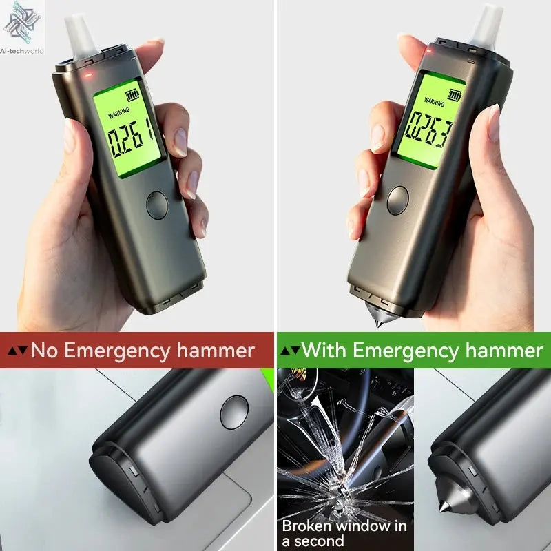 ZW Breathalyzer Rechargeable | Professional-Grade Accuracy | Portable Breath Alcohol Tester for Personal & Professional Use Pro Ai-TechWorld 
