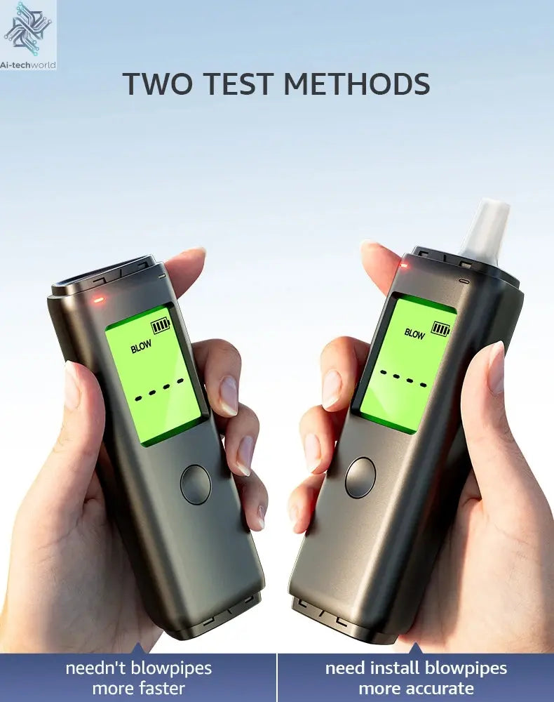 ZW Breathalyzer Rechargeable | Professional-Grade Accuracy | Portable Breath Alcohol Tester for Personal & Professional Use Pro Ai-TechWorld 