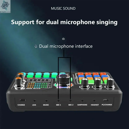 Zealsound Professional Podcast Microphone SoundCard Kit for PC Smartphone Laptop Computer Vlog Recording Live Streaming YouTube Ai-TechWorld 