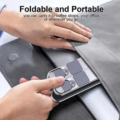 Adjustable Laptop Stand with 360° Rotating Base – Foldable Aluminum Riser for Desk - Ai - TechWorld