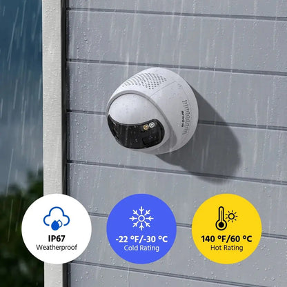 ANNKE 8MP Camera Security Dual Lens Human Detect Two Way Audio 180° Wide View Angle Panoramic Dual Lens Poe IP Camera - Ai - TechWorld