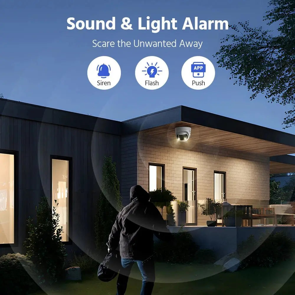 ANNKE 8MP Camera Security Dual Lens Human Detect Two Way Audio 180° Wide View Angle Panoramic Dual Lens Poe IP Camera - Ai - TechWorld