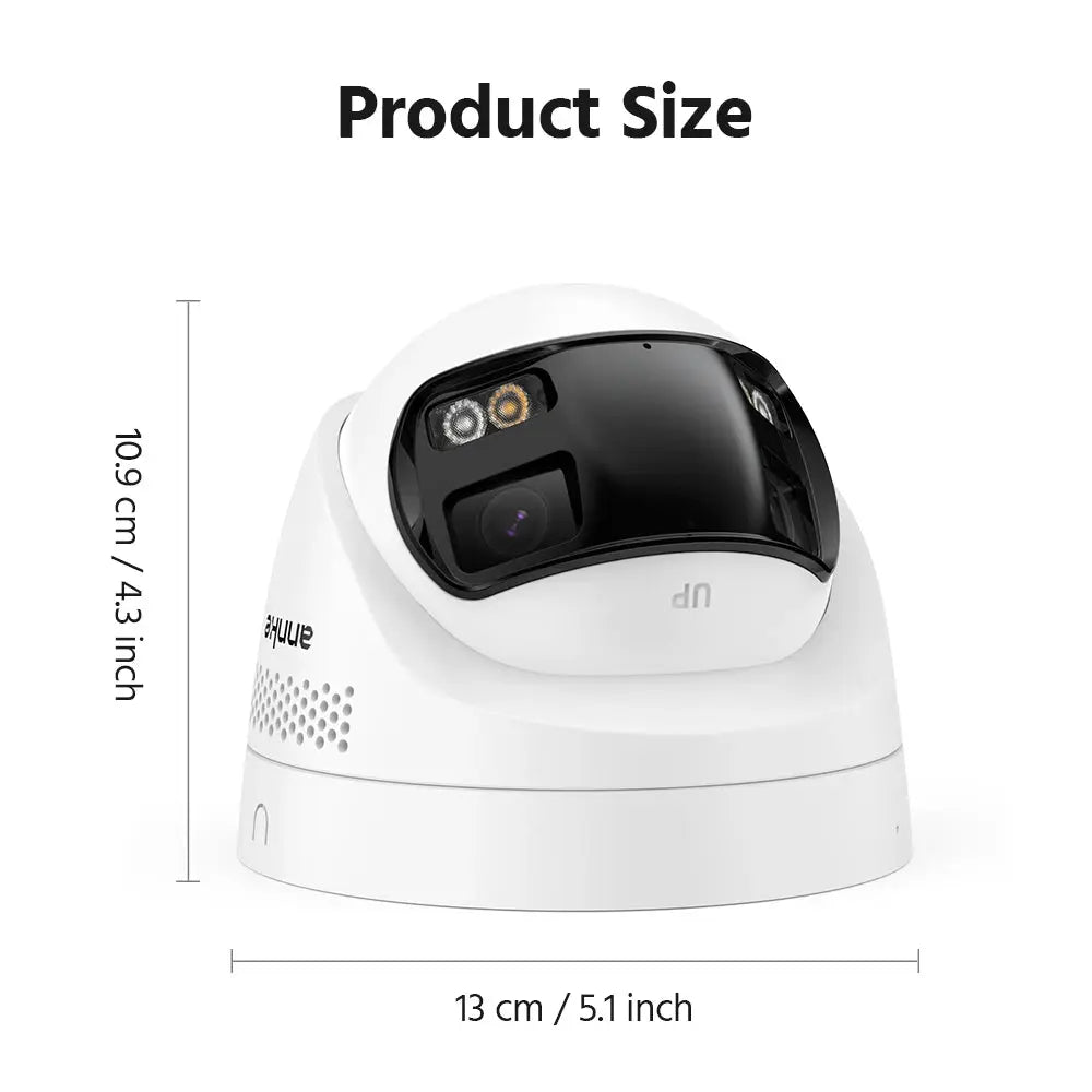ANNKE 8MP Camera Security Dual Lens Human Detect Two Way Audio 180° Wide View Angle Panoramic Dual Lens Poe IP Camera - Ai - TechWorld