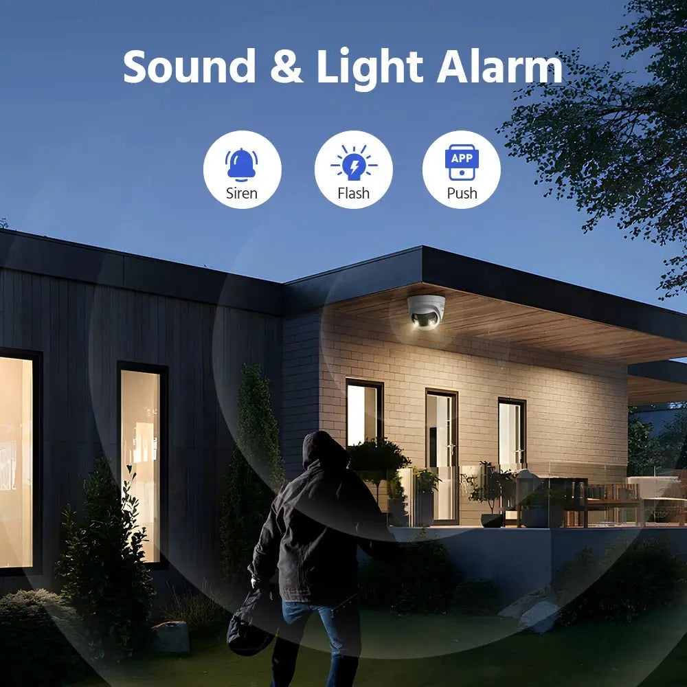 ANNKE 8MP Camera Security Dual Lens Human Detect Two Way Audio 180° Wide View Angle Panoramic Dual Lens Poe IP Camera - Ai - TechWorld
