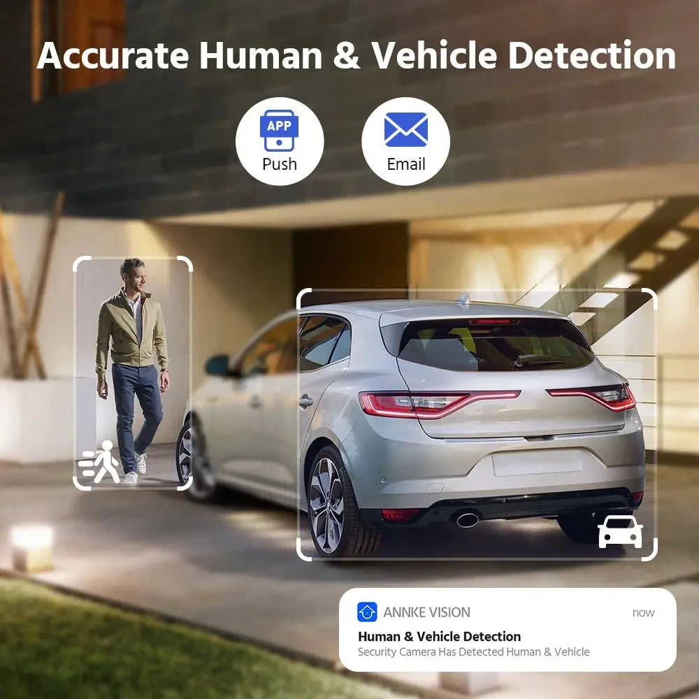 ANNKE 8MP Camera Security Dual Lens Human Detect Two Way Audio 180° Wide View Angle Panoramic Dual Lens Poe IP Camera - Ai - TechWorld