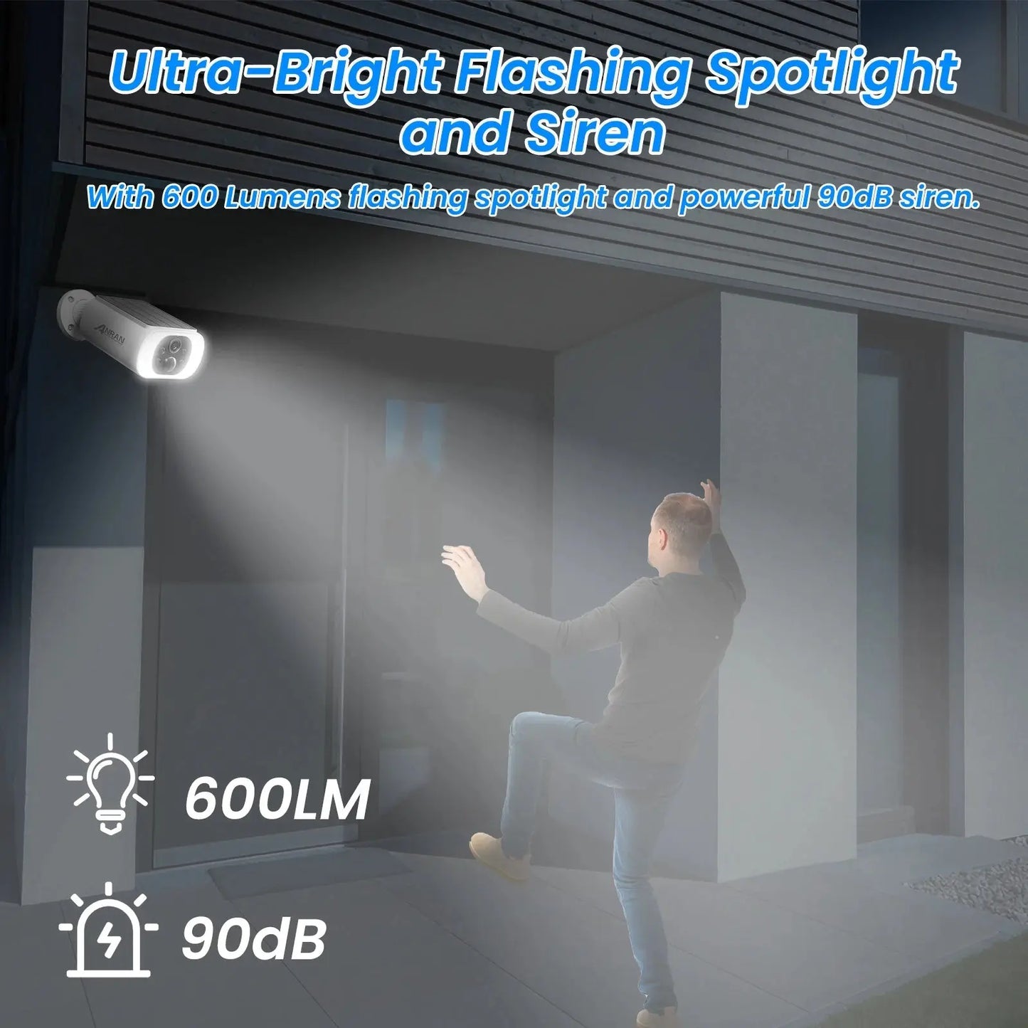 ANRAN 2/3/4 PCS Outdoor Wireless WIFI Camera 2.4G 3MP Battery Solar Security Camera Floodlight Color Night Vision Local Alarm - Ai - TechWorld