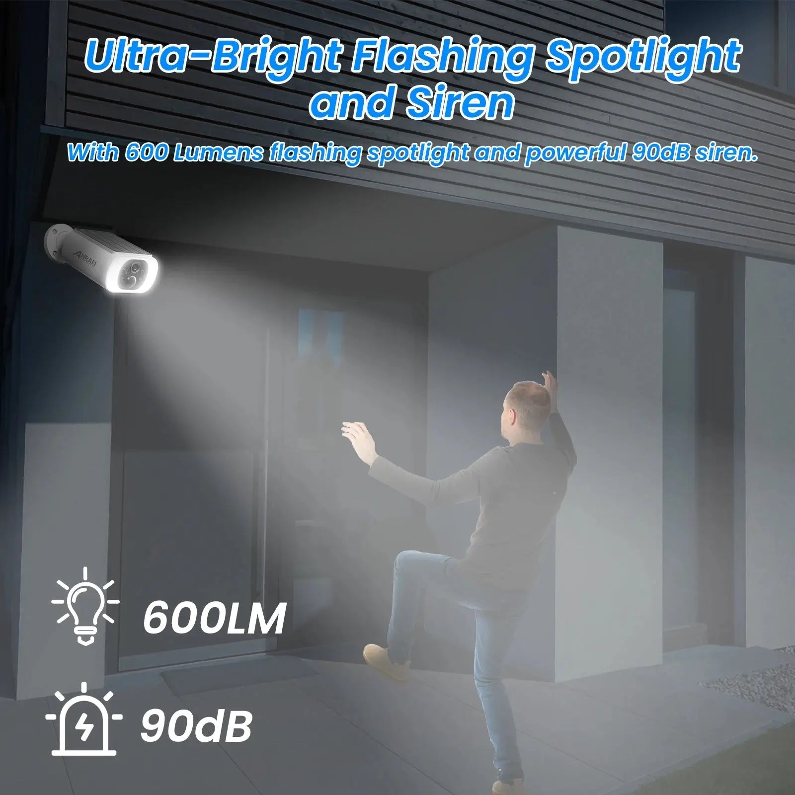 ANRAN 2/3/4 PCS Outdoor Wireless WIFI Camera 2.4G 3MP Battery Solar Security Camera Floodlight Color Night Vision Local Alarm - Ai - TechWorld